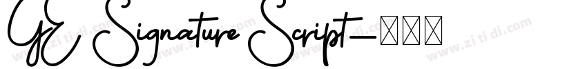 GE Signature Script字体转换